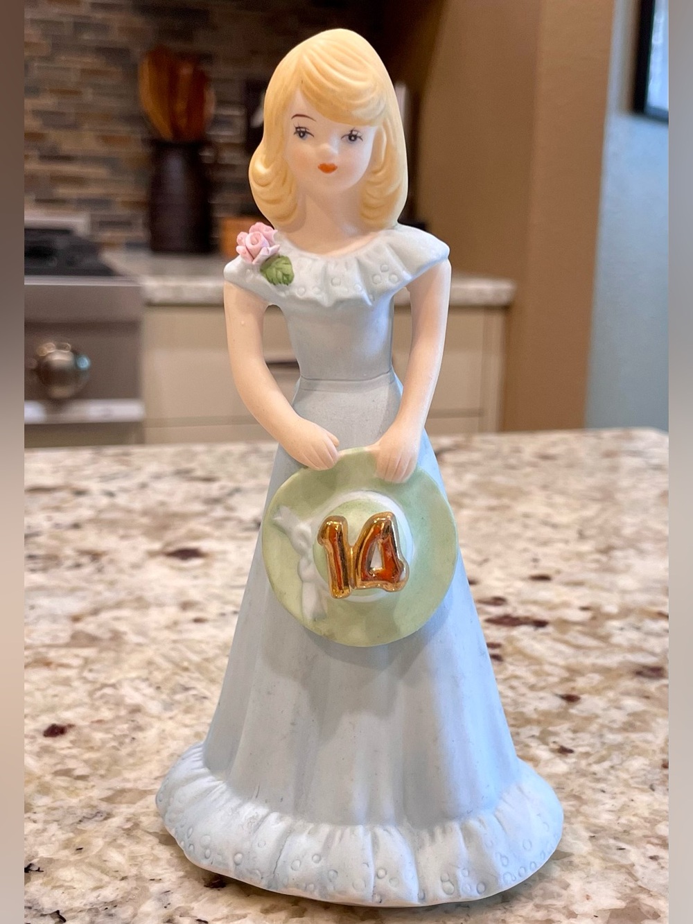 Enesco Vintage Porcelain 14th Birthday Figurine. Pristine Condition!!